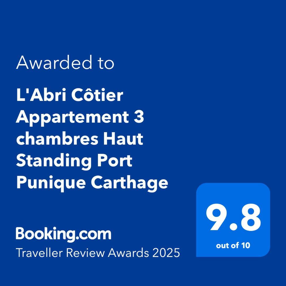 "L'Abri Cotier" Appartement 3 Chambres Haut Standing Port Punique Carthage Douar ech Chott Exteriör bild